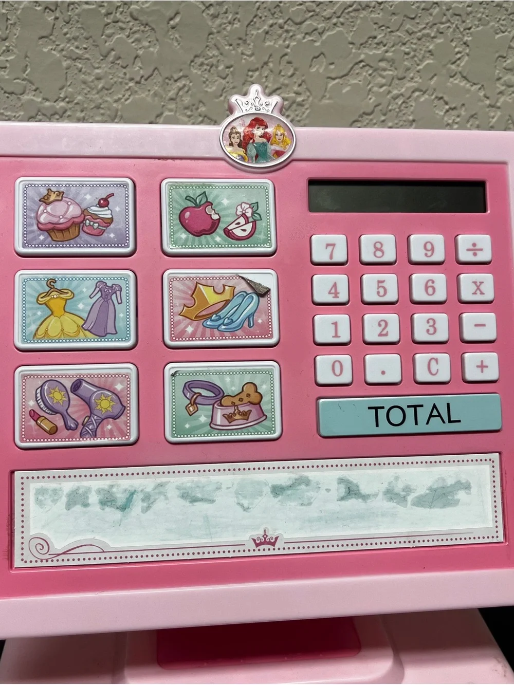 Disney Princess pink electronic toy cash register with stylus